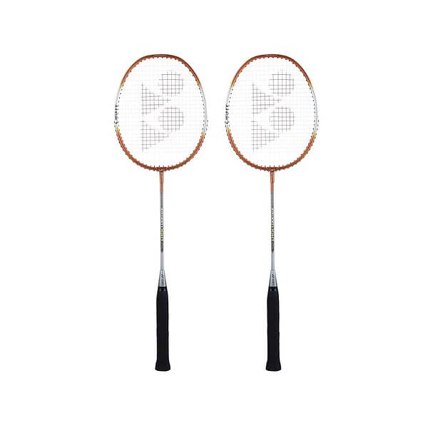 YONEX ZR 100 Light Aluminium Badminton Racquet with Full Cover Orange Made in India Set of 2 - LXINDIA.COM