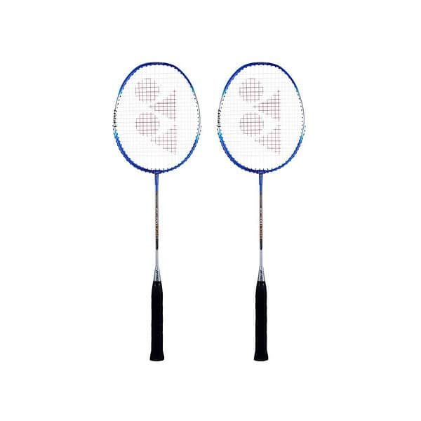 YONEX ZR 100 Light Aluminium Blend Badminton Racquet with Full Cover Blue and Blue Set of 2A - LXINDIA.COM