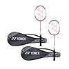 YONEX ZR 100 Light Aluminium Blend Badminton Racquet with Full Cover Red and Red Set of 2 - LXINDIA.COM