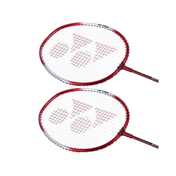 YONEX ZR 100 Light Aluminium Blend Badminton Racquet with Full Cover Red and Red Set of 2A - LXINDIA.COM