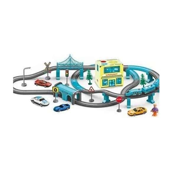 YelYelofy Remote Control City Track Electric Train Track Set 66PCS - LXINDIA.COM