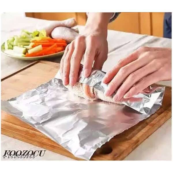 Yummie Aluminium Silver Kitchen Foil Paper Roll 1 - LXINDIA.COM