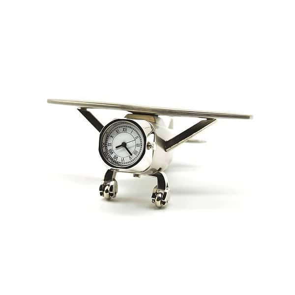 ZAHEPA Aeroplane Miniature Table Clock Showpiece - LXINDIA.COM