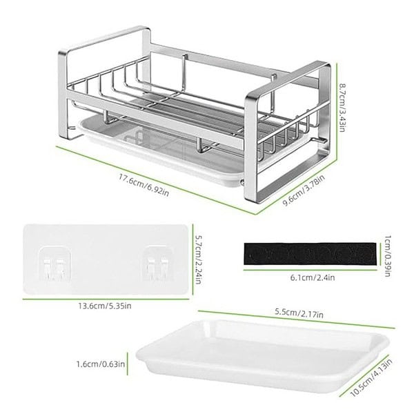 Zibuyu Sink Organiser in Kitchen Stainless Steel Soap Holder 1 - LXINDIA.COM