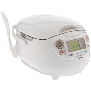 Zojirushi NS ZCC10 Neuro Fuzzy Rice Cooker and Warmer Premium White - LXINDIA.COM