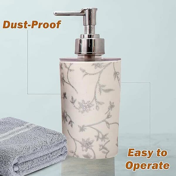 Zyro Refillable Hand Soap Dispenser Sanitizer Dispenser WhiteSilver 3 - LXINDIA.COM