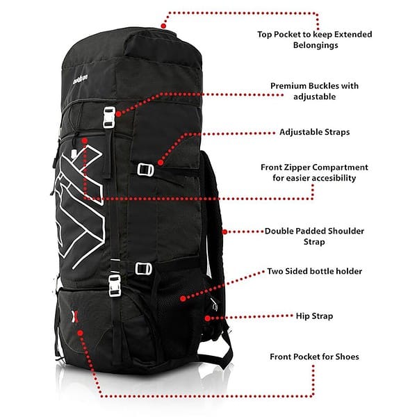 addixon 80L Travel Backpack for Outdoor Sport Camp Hiking 2 - LXINDIA.COM