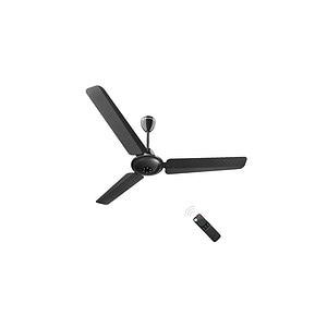 atomberg Efficio Alpha 1200mm BLDC Ceiling Fan with Remote Control Gloss Black - LXINDIA.COM