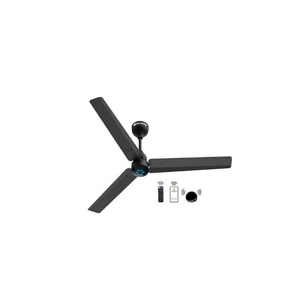 atomberg Renesa Smart 1200mm BLDC Ceiling Fan with IoT Remote Midnight Black - LXINDIA.COM