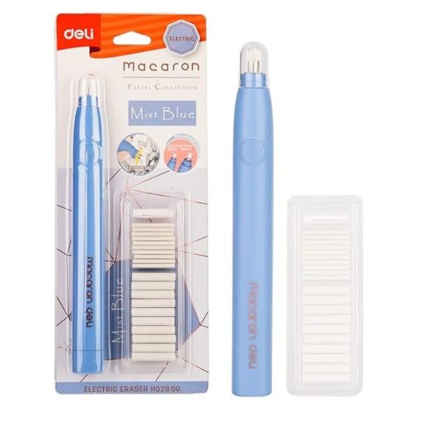 deli Electric Eraser with 20 Refills Pack of 1 Blue - LXINDIA.COM