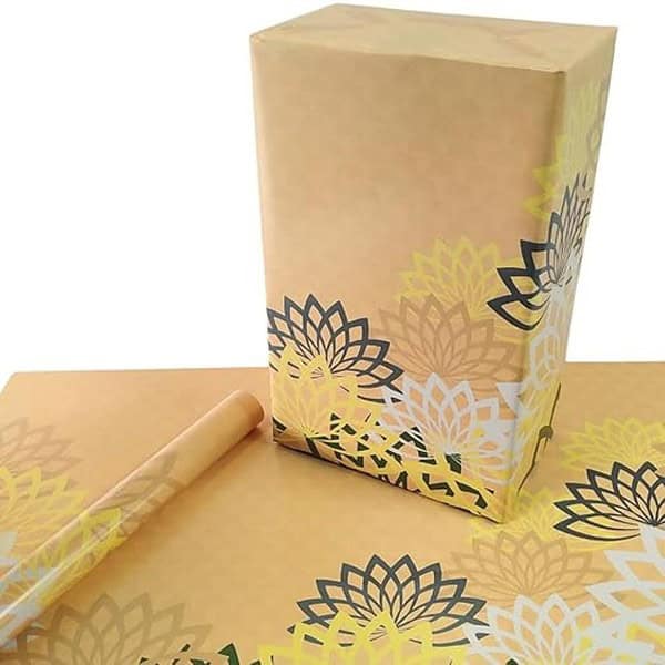 eVincE Birthday Gift Wrapping Paper with Pretty Lotus Pattern1 - LXINDIA.COM