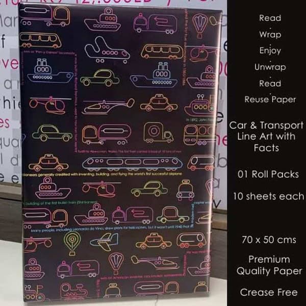 eVincE Cars wrapping paper for kids birthday gift Set of 10 sheets 2 - LXINDIA.COM