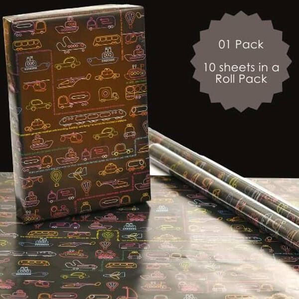 eVincE Cars wrapping paper for kids birthday gift Set of 10 sheets 3 - LXINDIA.COM