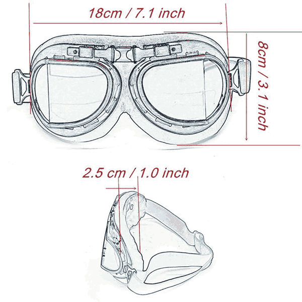 evomosa Vintage Pilot Style Goggles for Half Helmet3 - LXINDIA.COM