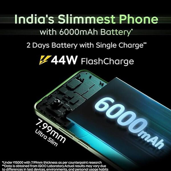 iQOO Z9x 5G 8GB RAM 128GB Storage Tornado Green1 - LXINDIA.COM