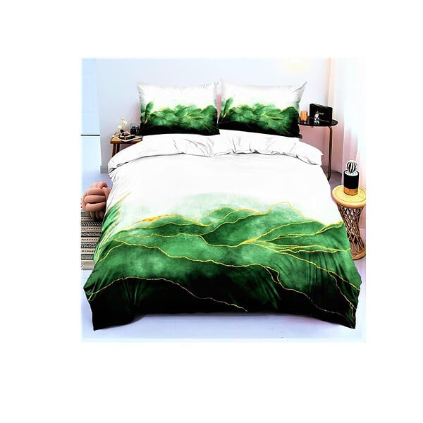 itCs Satin Silk 3D King Size Double Bed SheetGreen - LXINDIA.COM