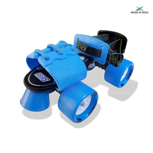 jaspo Kids G Force Adjustable Senior Roller Skates Outdoor Wheel Blue 6 to14 Years Age Group 3 - LXINDIA.COM