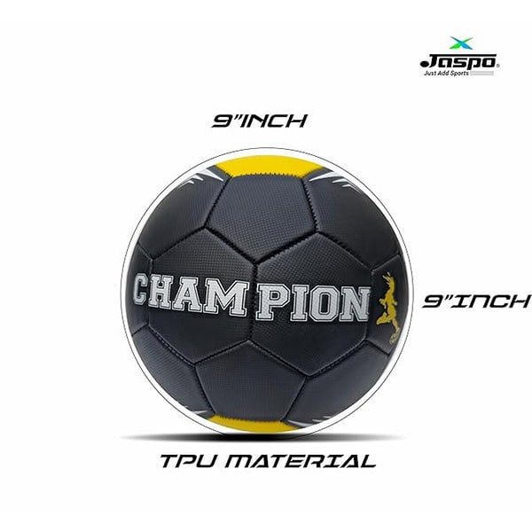 jaspo Soccer Champ Football Tpu Material Machine Stitched Size 5 Football Pump Germany black 1 - LXINDIA.COM