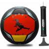 jaspo Soccer Champ Football Tpu Material Machine Stitched Size 5 Football Pump Germany black - LXINDIA.COM