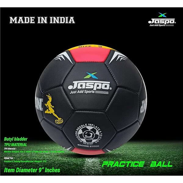 jaspo Soccer Champ Football Tpu Material Machine Stitched Size 5 Football Pump Germany black 2 - LXINDIA.COM