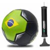 jaspo Soccer Champ Football Tpu Material Machine Stitched Size 5Football Pump Brazil black - LXINDIA.COM