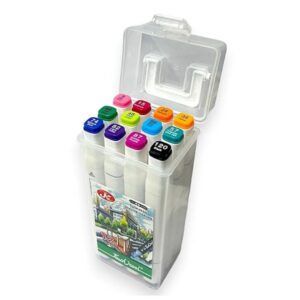 like it Dual Head Art Markers Pen For Manga And Impression Sketch Marker Set of 12 - LXINDIA.COM