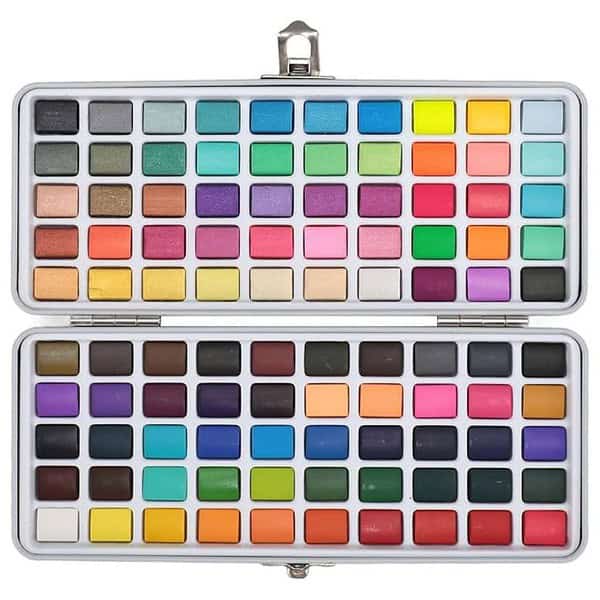 like it Professional 100 Colors Solid Watercolor Paint Set With Tin - LXINDIA.COM