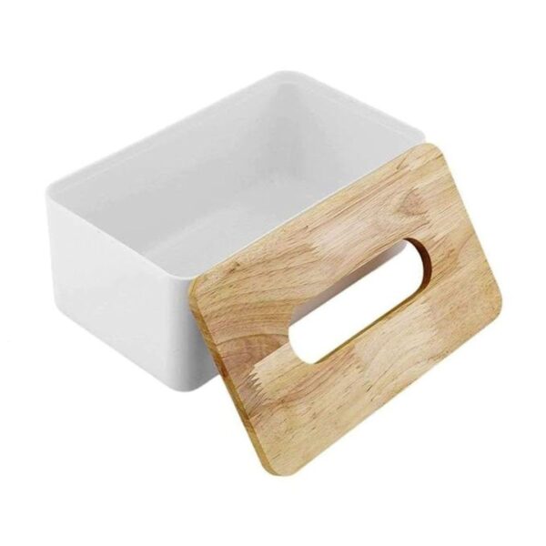 oddpod Modern Pine Wood Plastic Tissue Paper Dispenser for Office White 1 - LXINDIA.COM