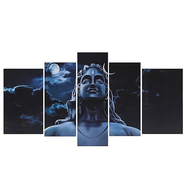 perpetual Adiyogi Paintings for Wall Decoration Paintings for Wall Set of 5 2 - LXINDIA.COM