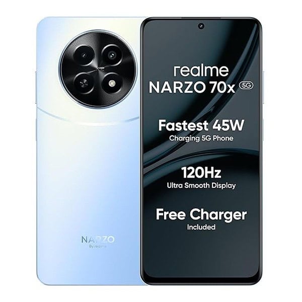 realme NARZO 70x 5G 8GB RAM 128GB Storage Ice Blue - LXINDIA.COM