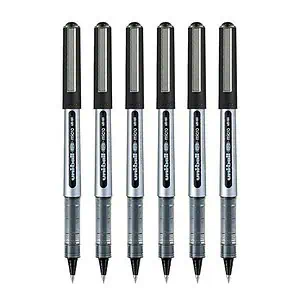 uni ball Eye UB150 Roller Ball Pen Black Ink Pack of 6 - LXINDIA.COM