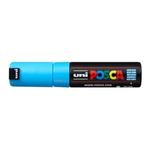 uni ball Posca Bold Point Chisel Shaped Marker Pen Light Blue Ink Pack of 1 - LXINDIA.COM