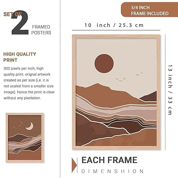 walllane Wood Beige Colour Modern Art Painting Set Of 4 Cate 025 1 - LXINDIA.COM