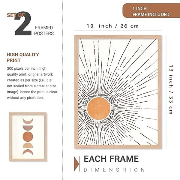 walllane Wood Beige Colour Modern Art Painting Set Of 4 Cate 034 2 - LXINDIA.COM