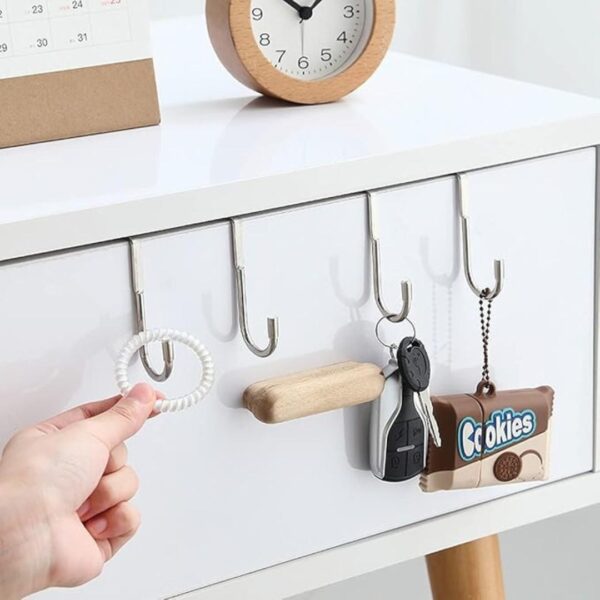 wolpin 2 Pcs Over The Door Hook Hanger Wall Organiser Detachable Hook 2 - LXINDIA.COM