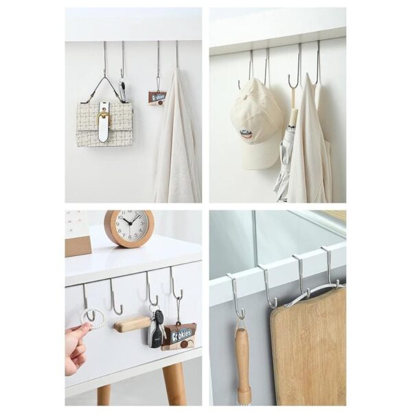 wolpin 2 Pcs Over The Door Hook Hanger Wall Organiser Detachable Hook 3 - LXINDIA.COM