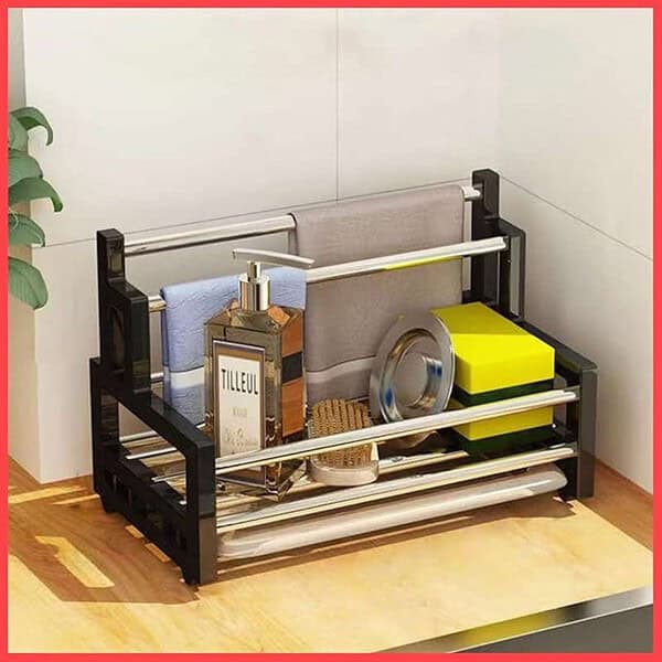 wolpin Multipurpose 3 in 1 Kitchen Sink Organizer - LXINDIA.COM