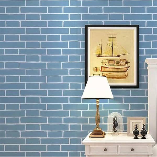 wolpin Wall Stickers Wallpaper Kids Room 45 x 500 cm Blue 3 - LXINDIA.COM