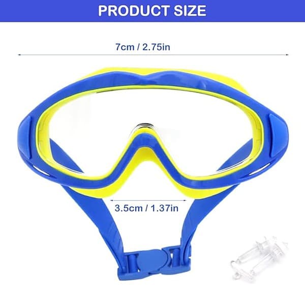 ﻿PROBEROS 2 pack Big Frame Swimming Goggles Age 3 to 16 Kids Blue pink 1 - LXINDIA.COM