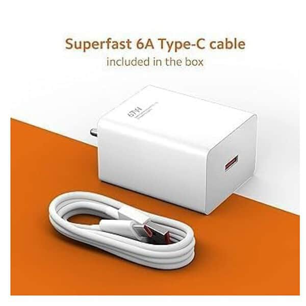 67W Ultra Fast TypeC Charger for Xiaomi Mi 11i 2 - LXINDIA.COM