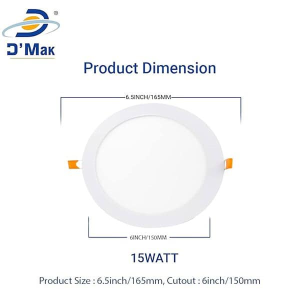 A Mart 15 Watt LED Round False Ceiling Panel Light for POP White Pack of 5 1 - LXINDIA.COM