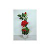 ADIRSA Artificial red Rose Flowers with Pot for Home and Office Decoration - LXINDIA.COM