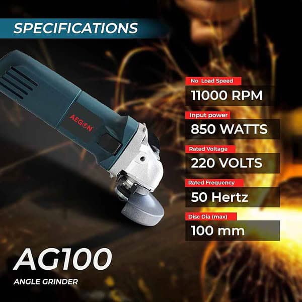 AEGON 850W 4 inch 100mm Professional Angle Grinder2 - LXINDIA.COM