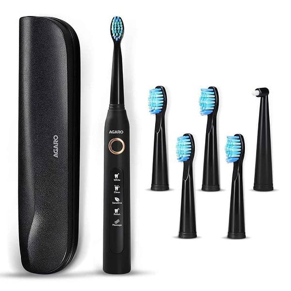 AGARO COSMIC PLUS Sonic Electric Tooth Brush Black - LXINDIA.COM