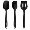 AGARO Deluxe Silicone Spatula Set of 3 Black - LXINDIA.COM