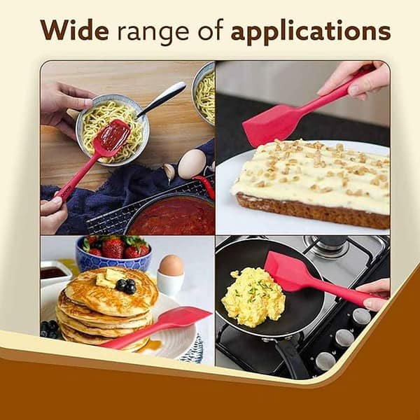 AGARO Deluxe Silicone Spatula Set of 6 Red3 - LXINDIA.COM