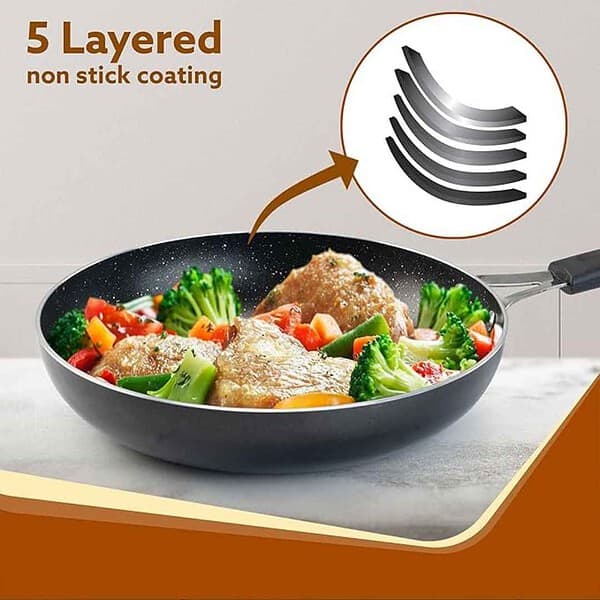 AGARO Elegant Non Stick Frying Pan 24 cm Diameter Black2 - LXINDIA.COM