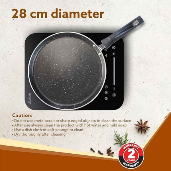 AGARO Elegant Non Stick Tawa 28cm Diameter Black3 - LXINDIA.COM