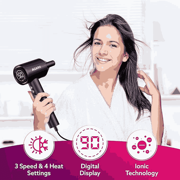 AGARO HD3240 Hair Dryer with Magnetic Nozzle and Diffuser1 - LXINDIA.COM