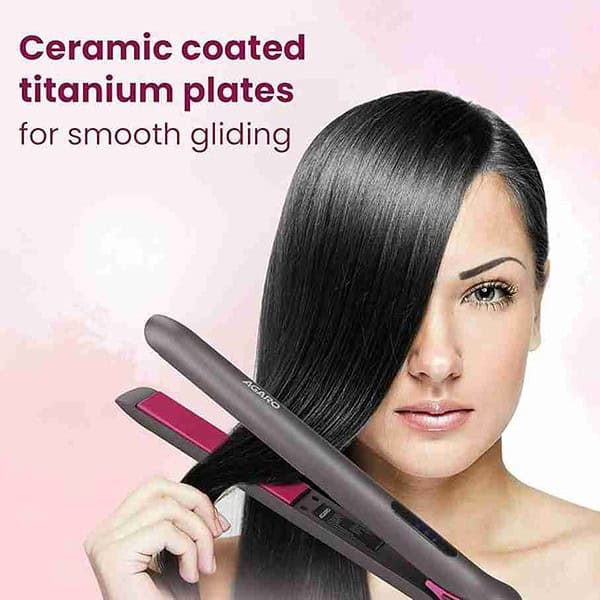 AGARO HS1957 Hair Straightener Dark grey and Purple1 - LXINDIA.COM